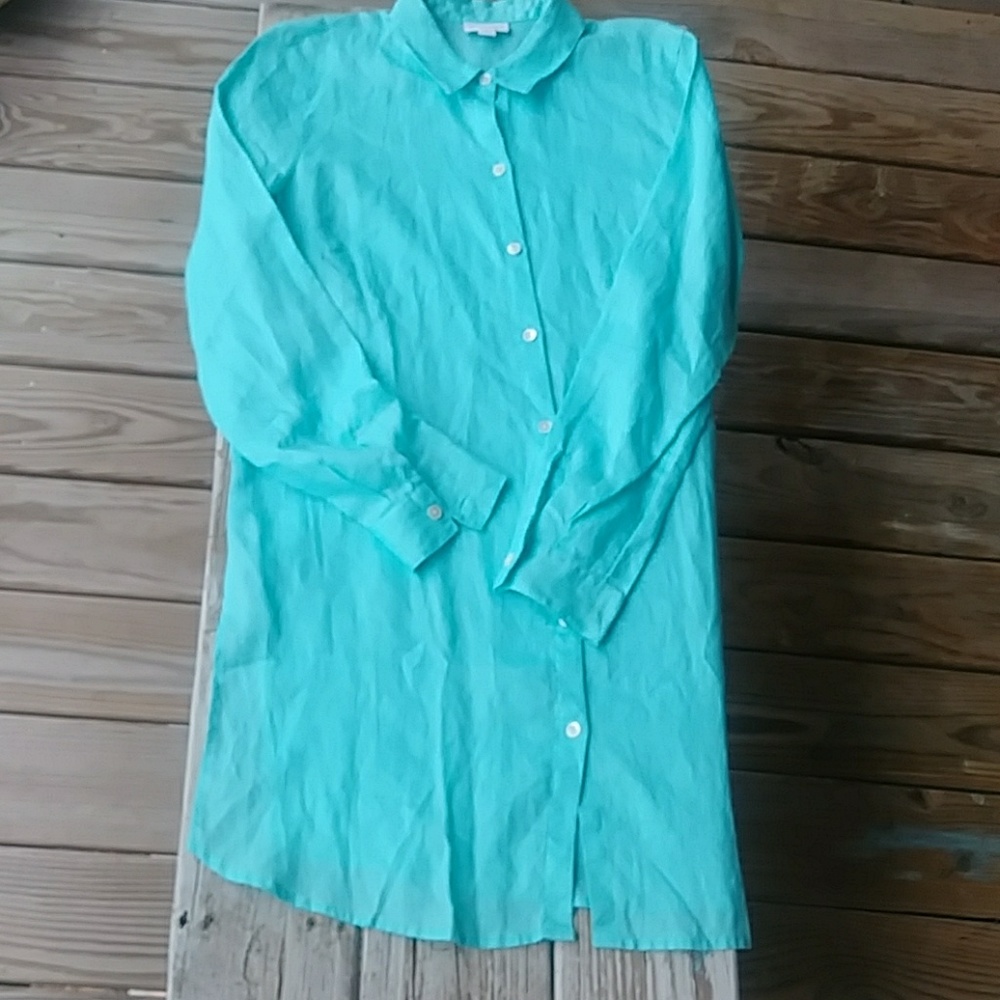 J Jill Linen Shirt Dress, Size M